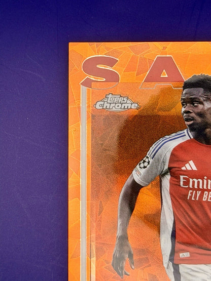 2023-24 Topps Chrome UCC Bukayo Saka Arsenal Orange /25