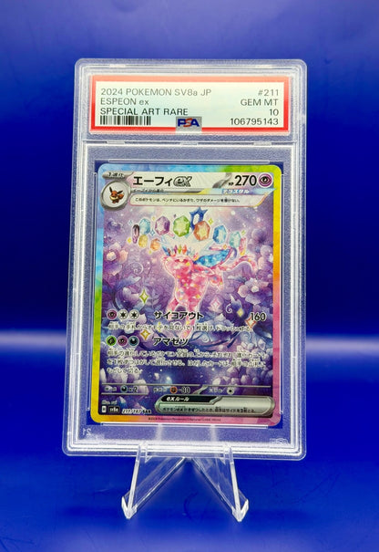 PSA 10 Pokemon Japanese Terastal Festival Espeon EX SAR 211/187