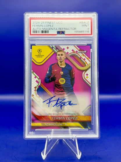 24-25 Topps Finest UCC Fermin Lopez Auto Magenta Refractor /75