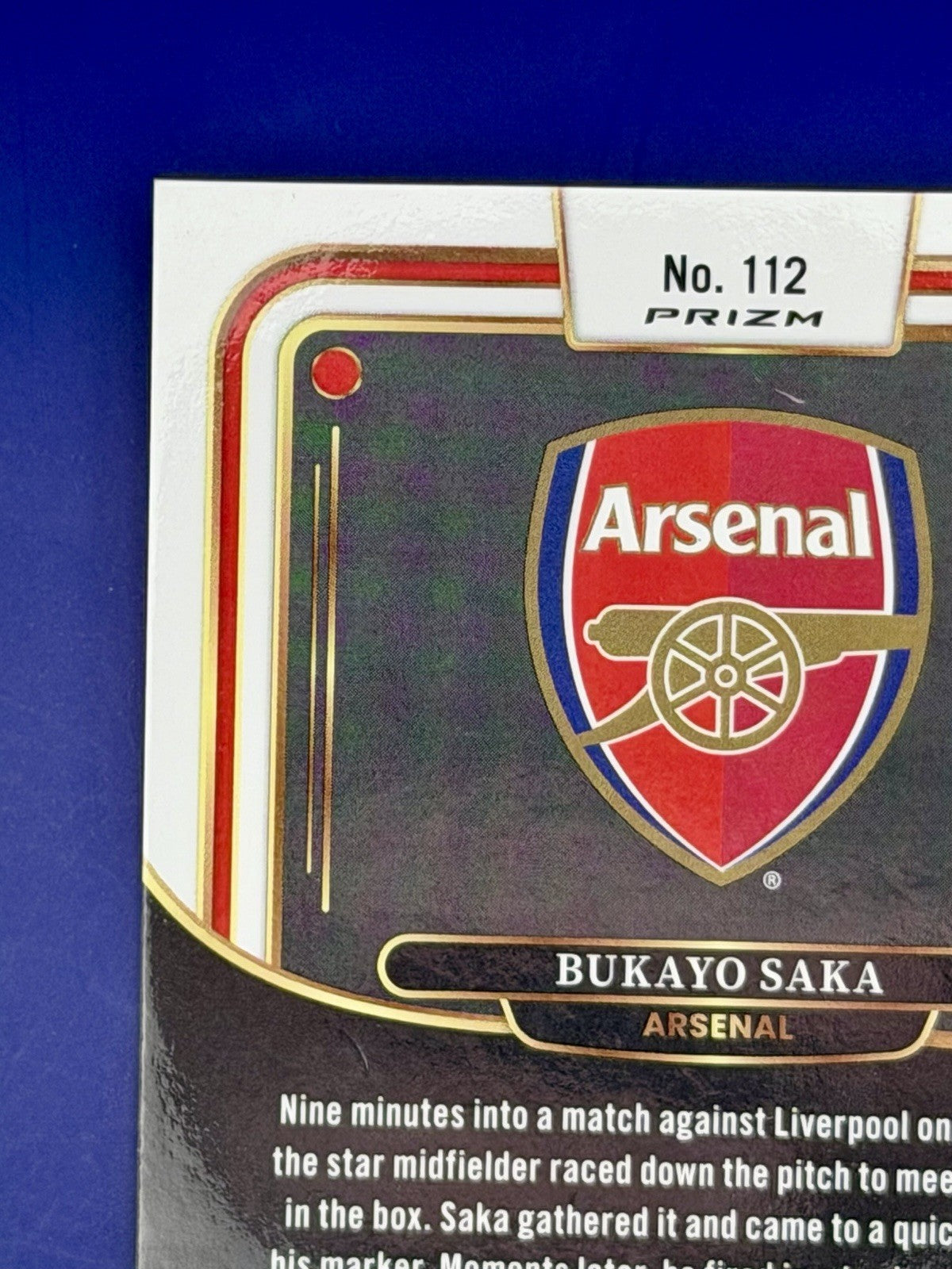 2024-25 Panini Select Mezzanine Bukayo Saka Arsenal Rainbow Book End 25/25