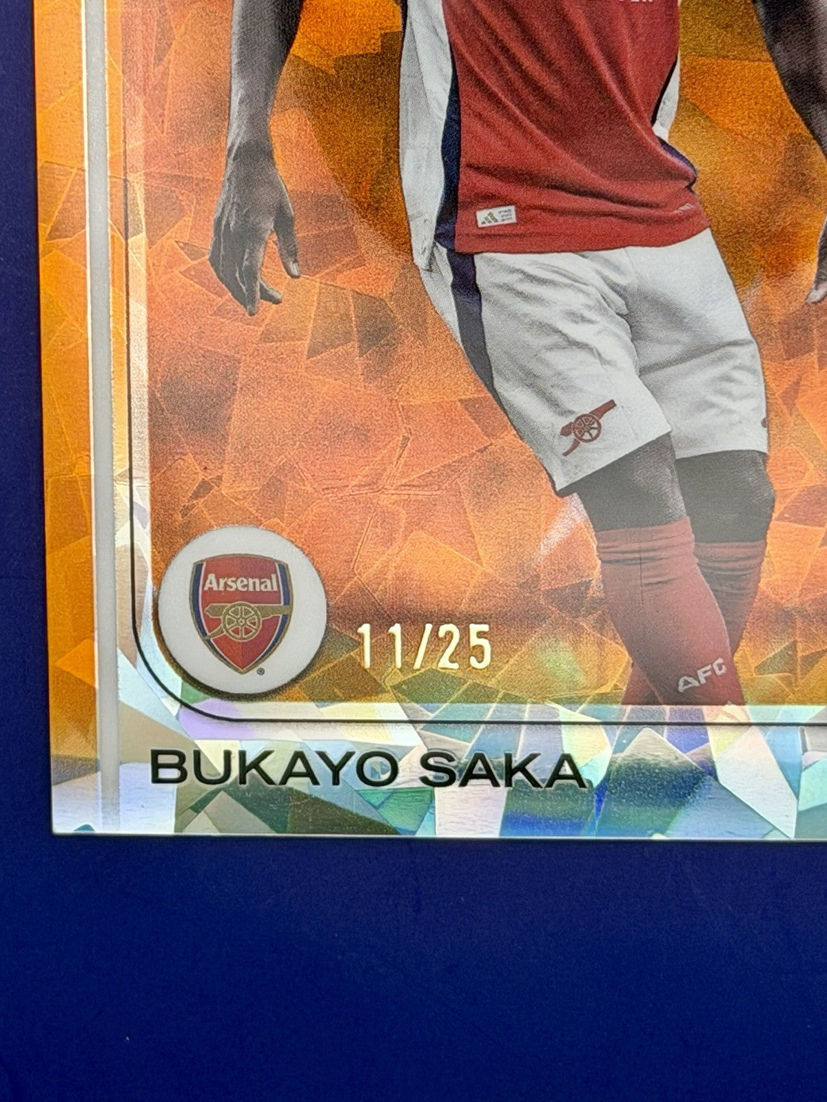 2023-24 Topps Chrome UCC Bukayo Saka Arsenal Orange /25