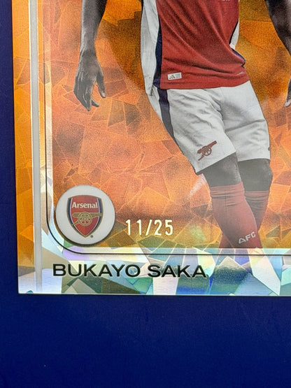 2023-24 Topps Chrome UCC Bukayo Saka Arsenal Orange /25