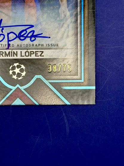 2023-24 Topps Museum UCC Barcelona Fermin Lopez Archival RC Auto /75