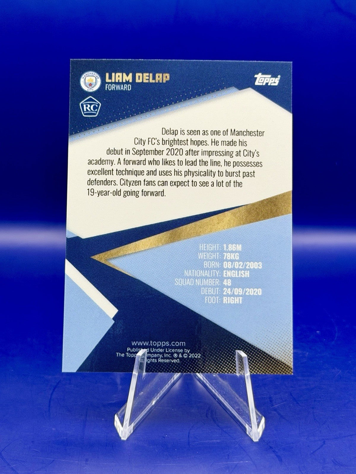 Topps - Manchester City Team Set 2021/22 Liam Delap RC /25