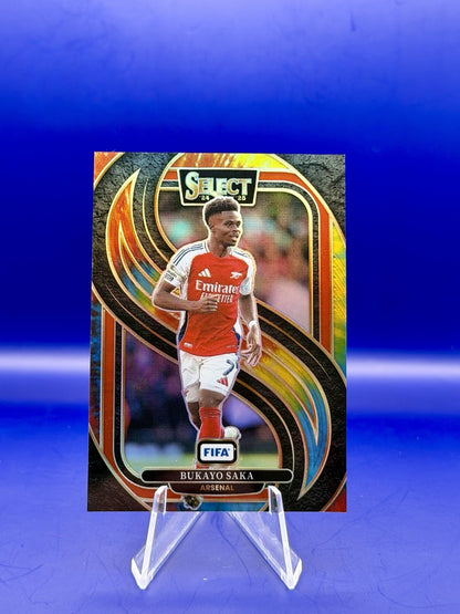 2024-25 Panini Select Mezzanine Bukayo Saka Arsenal Rainbow Book End 25/25