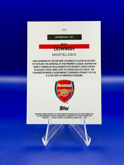 Topps Arsenal Teamset Max Dowman Boafide Rookie