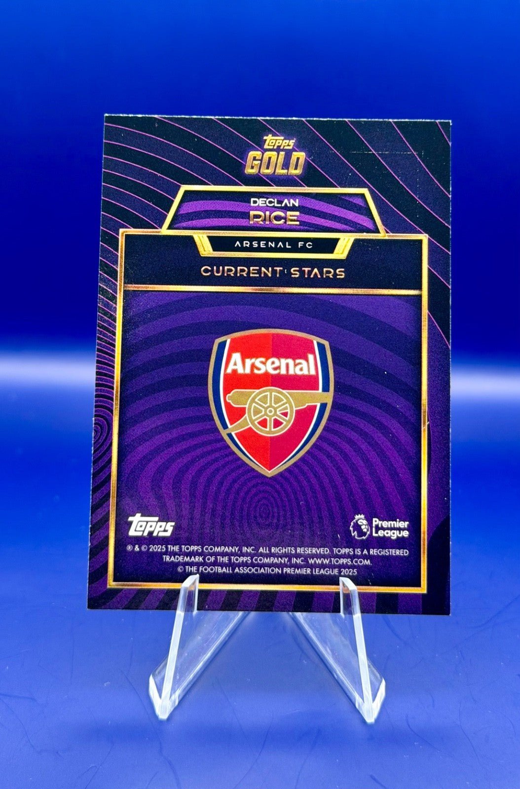 2025 Topps Gold Declan Rice Purple Refractioer /50