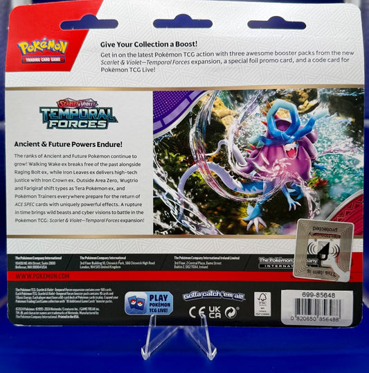 Pokémon TCG Scarlet & Violet Temporal Forces 3 Pack Triple Blister Cleffa Sealed