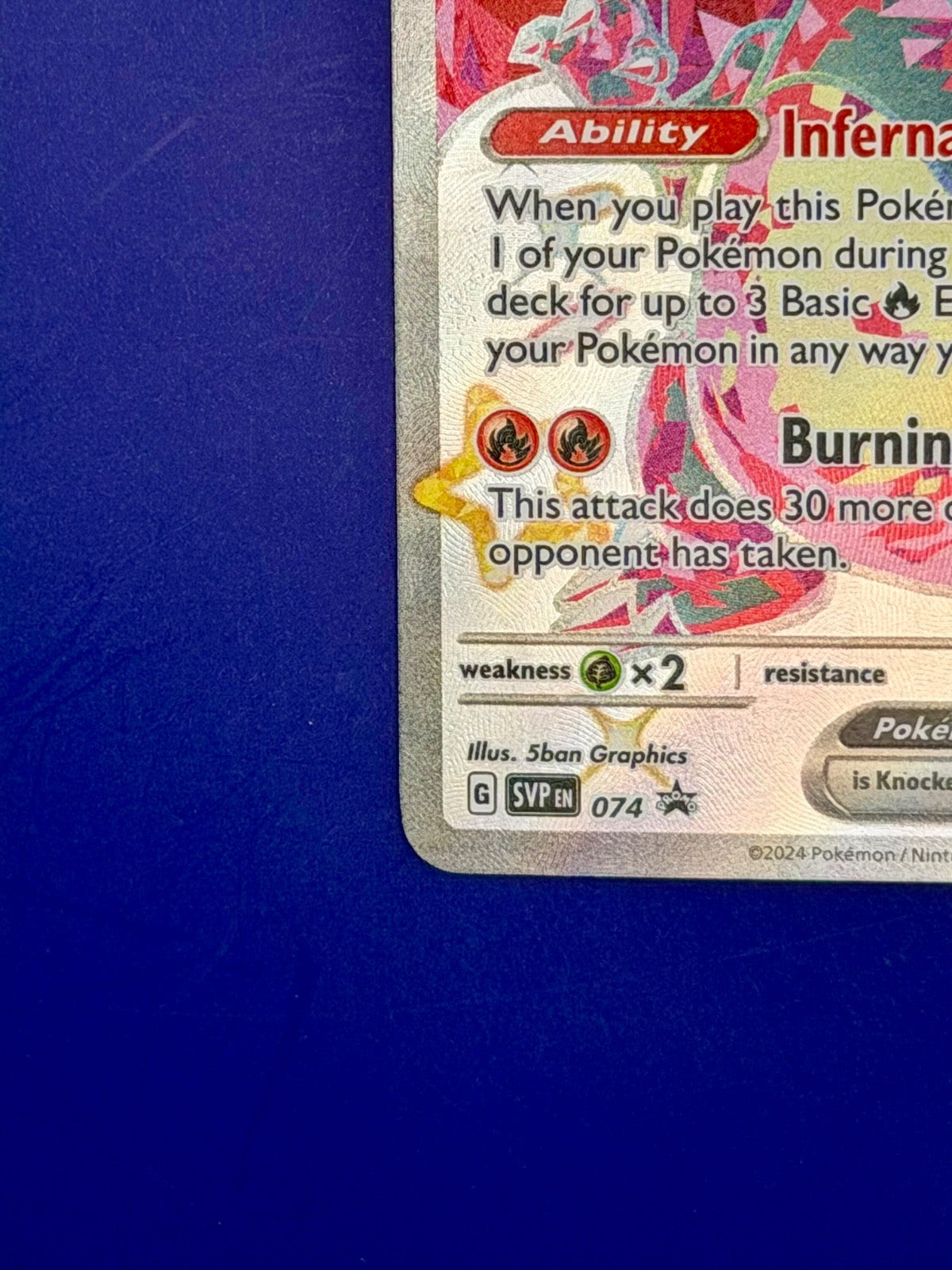 Pokémon TCG Charizard EX Scarlet Violet Black Star Promo Card SVP074