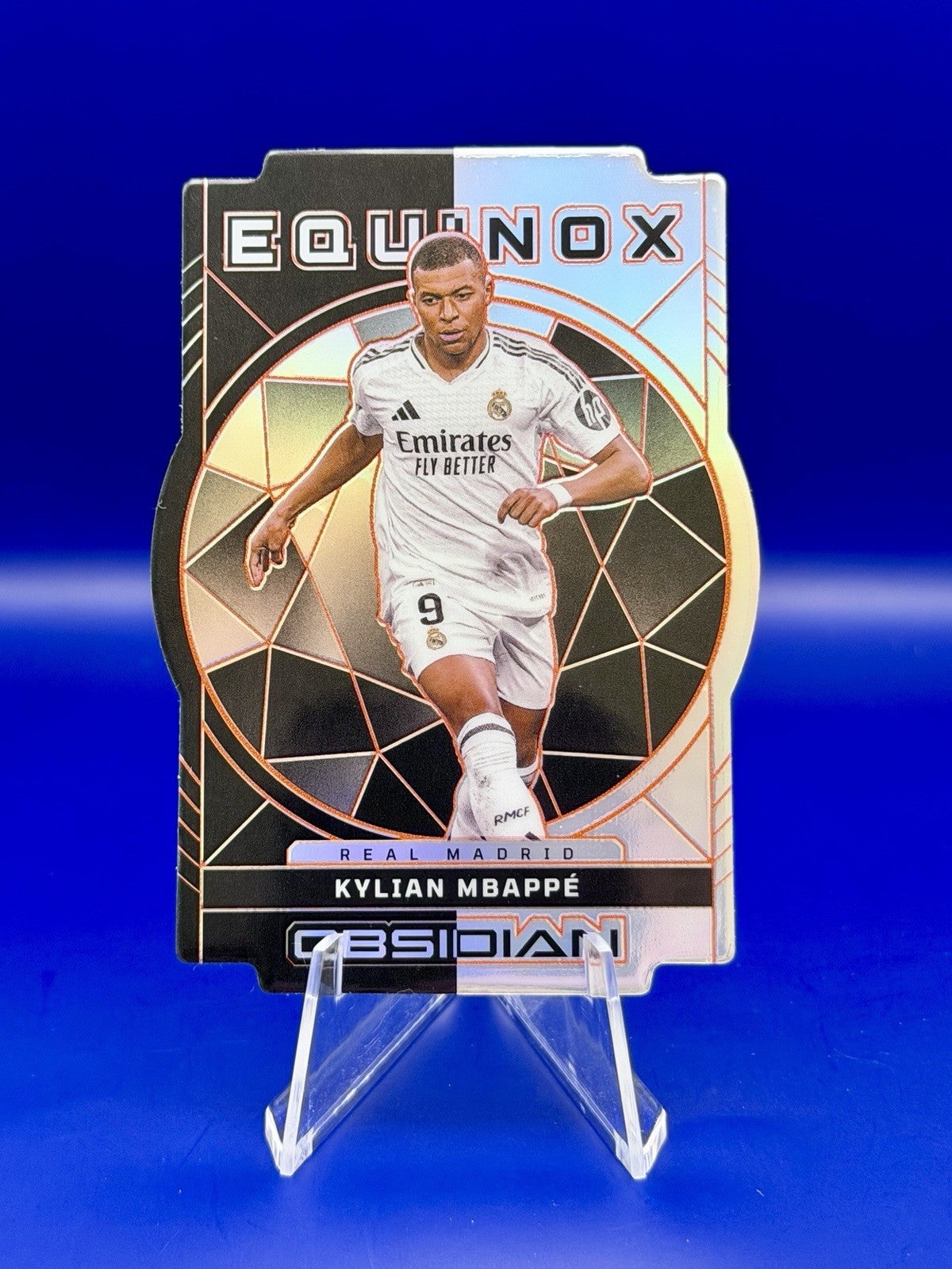 2024-25 Panini Obsidian Equinox Kylian Mbappé #1 Electric Etch Orange /75