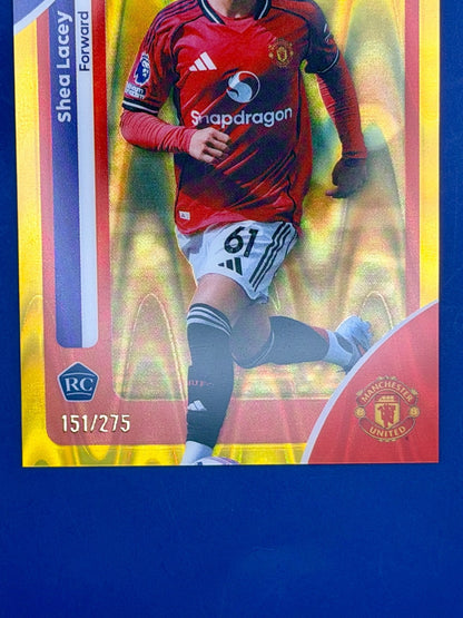 2025-26 Topps Chrome Shea Lacey Rookie Man Utd Gold Wave Refractor /275