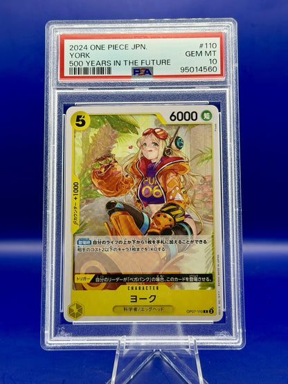 PSA 10 Gem Mint 2024 One Piece JPN York OP07-110 