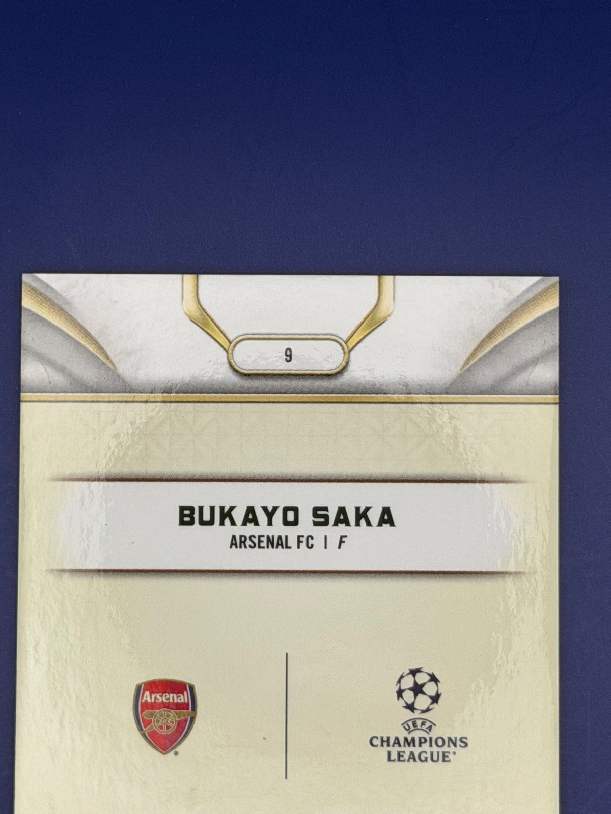 Bukayo Saka 2024-25 Topps Reverence UEFA Club Competitions Purple 14/50 #9