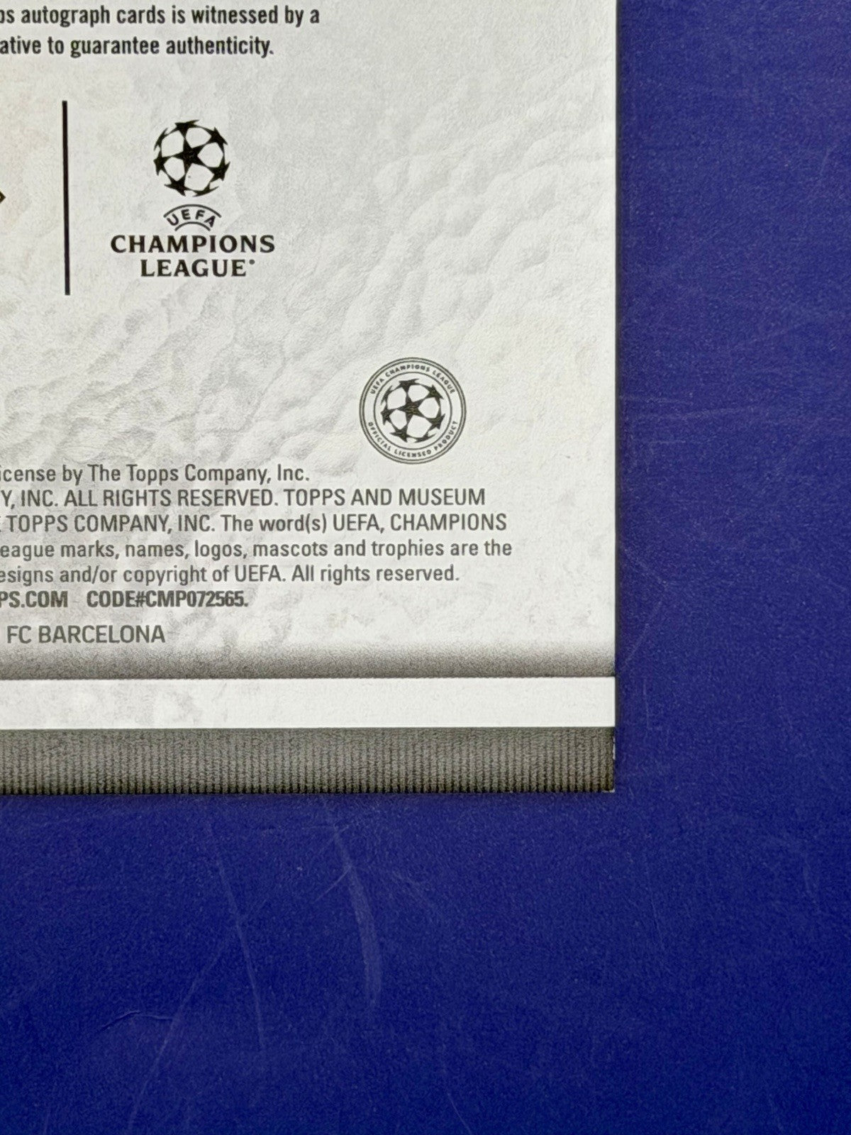2023-24 Topps Museum UCC Barcelona Fermin Lopez Archival RC Auto /75