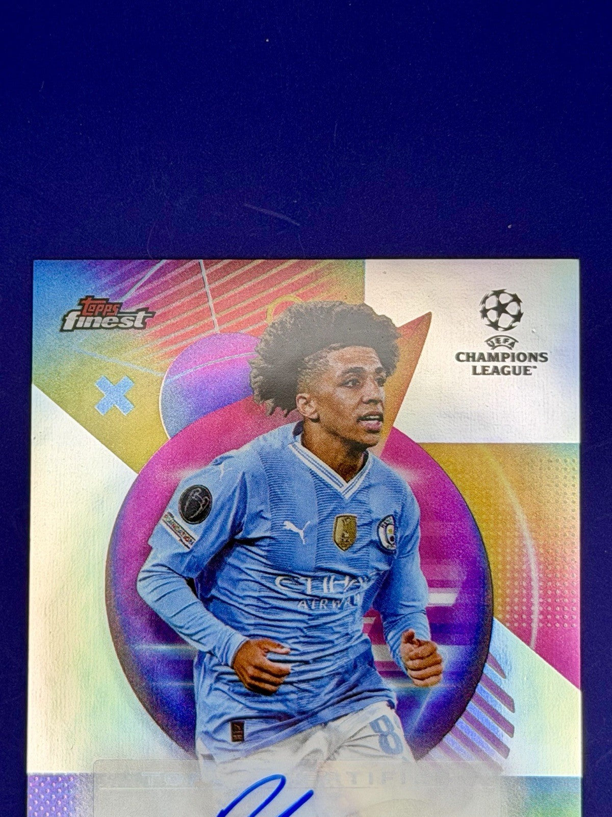 2023-24 Topps Finest Uefa Club Competitions - Autographs Rico Lewis #A-Rc (AU)