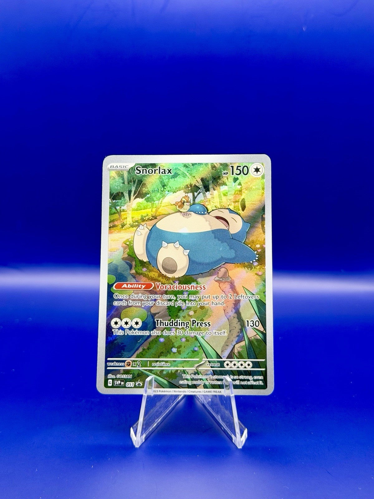 Pokemon 151 Snorlax SVP 051 Black Star ETB Promo Full Art Holo-UNSEALED NM/Mint