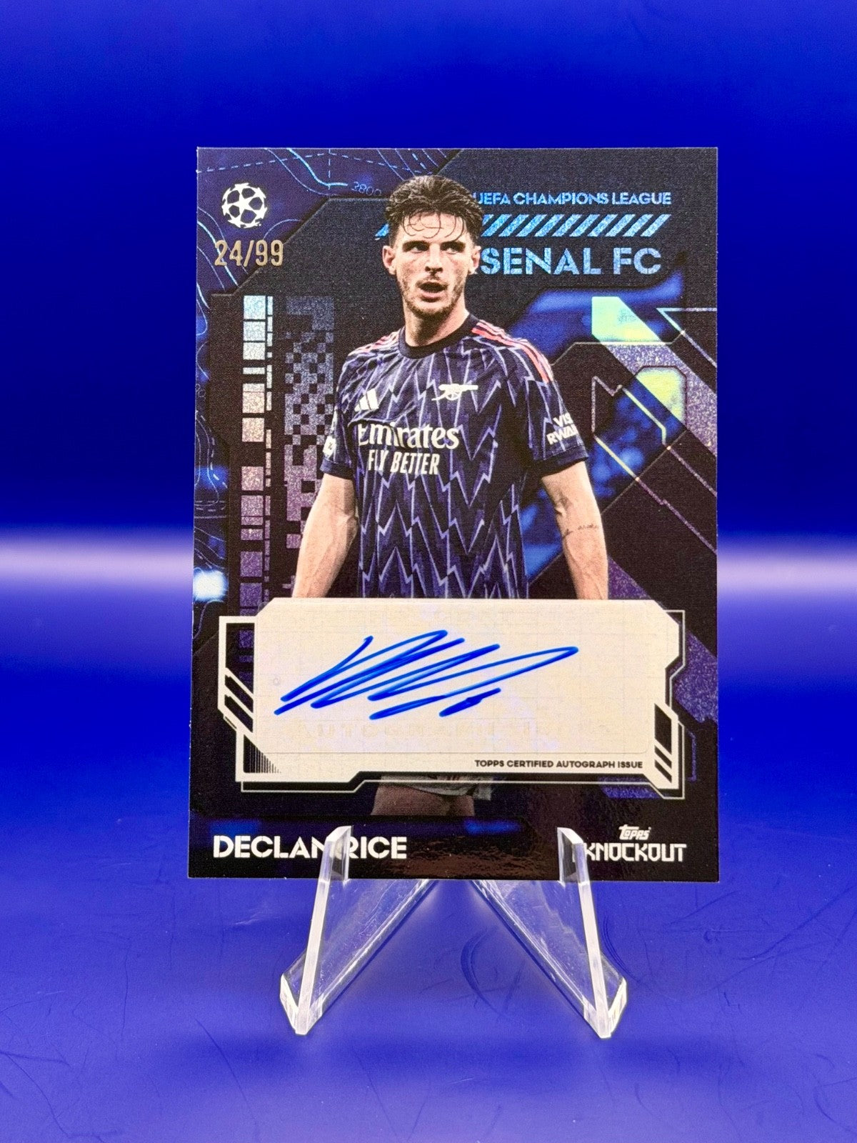 Topps UCC Knockout Declan Rice Auto Soccer Card 2025/26 /99