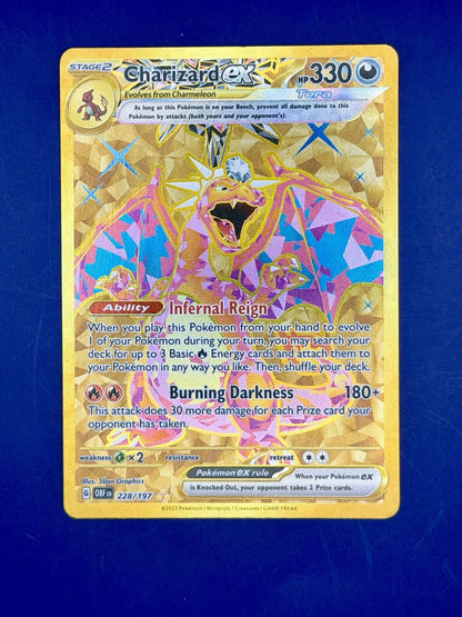 Charizard ex 228/197 Obsidian Flames Full Art Hyper Rare Pokemon TCG - NM