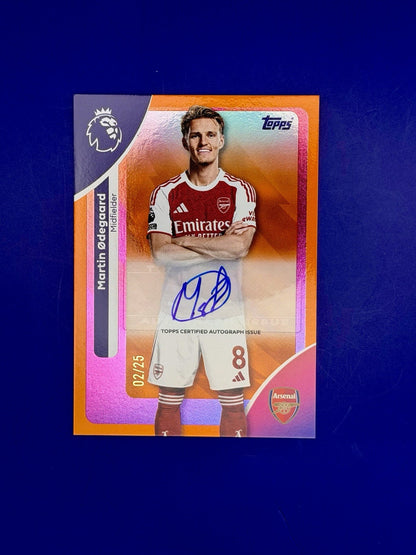 25/26 Topps Pl Martin Odegaard Arsenal Auto /25