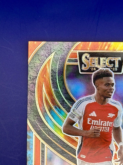 2024-25 Panini Select Mezzanine Bukayo Saka Arsenal Rainbow Book End 25/25