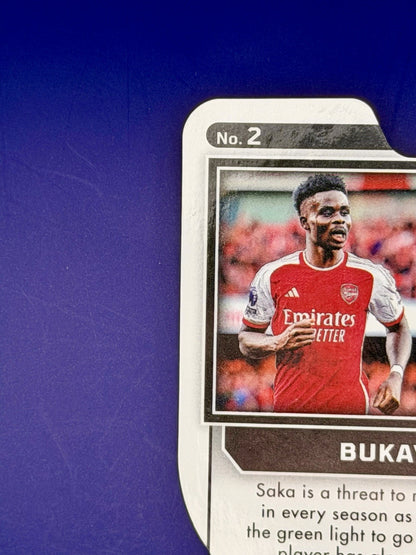 2023-24 Panini Obsidian Bukayo Saka Arsenal Red Supernova Book End 1/10