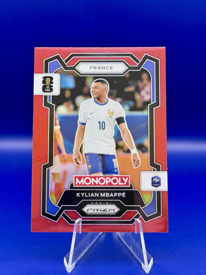 2026 Panini - Monopoly Prizm FIFA World Cup Kylian Mbappe France Red Parallel 