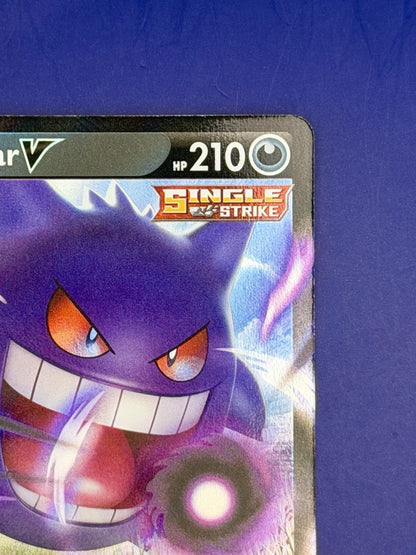 Pokemon Card Gengar v 156/264 Fusion Strike Half Art Holo Ultra Rare NM