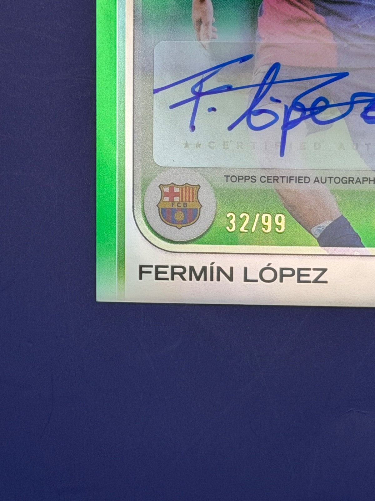 24/25 Topps Chrome UCC Future Stars 2024-25 Fermin Lopez Barcelona Auto /99
