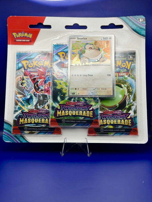 Pokemon TCG: Twilight Masquerade Snorlax Triple Blister - New & Sealed ✅🔥
