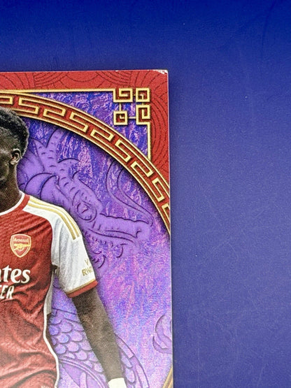 2024 Topps UCC Year Of The Dragon Bukayo Saka Arsenal Purple Parallel/15