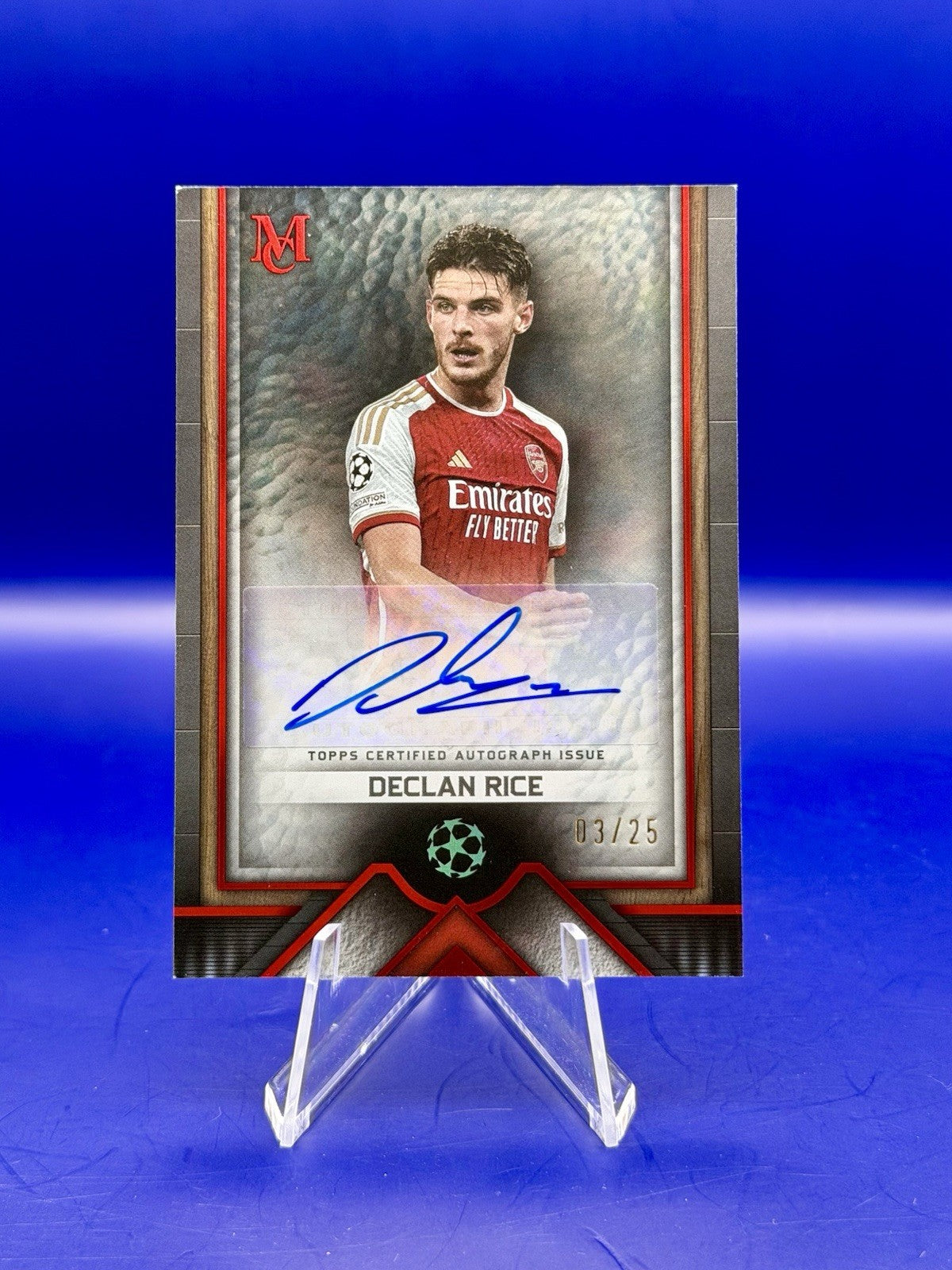 2023/24 Tops Museum Archival Arsenal England Declan Rice Auto /25