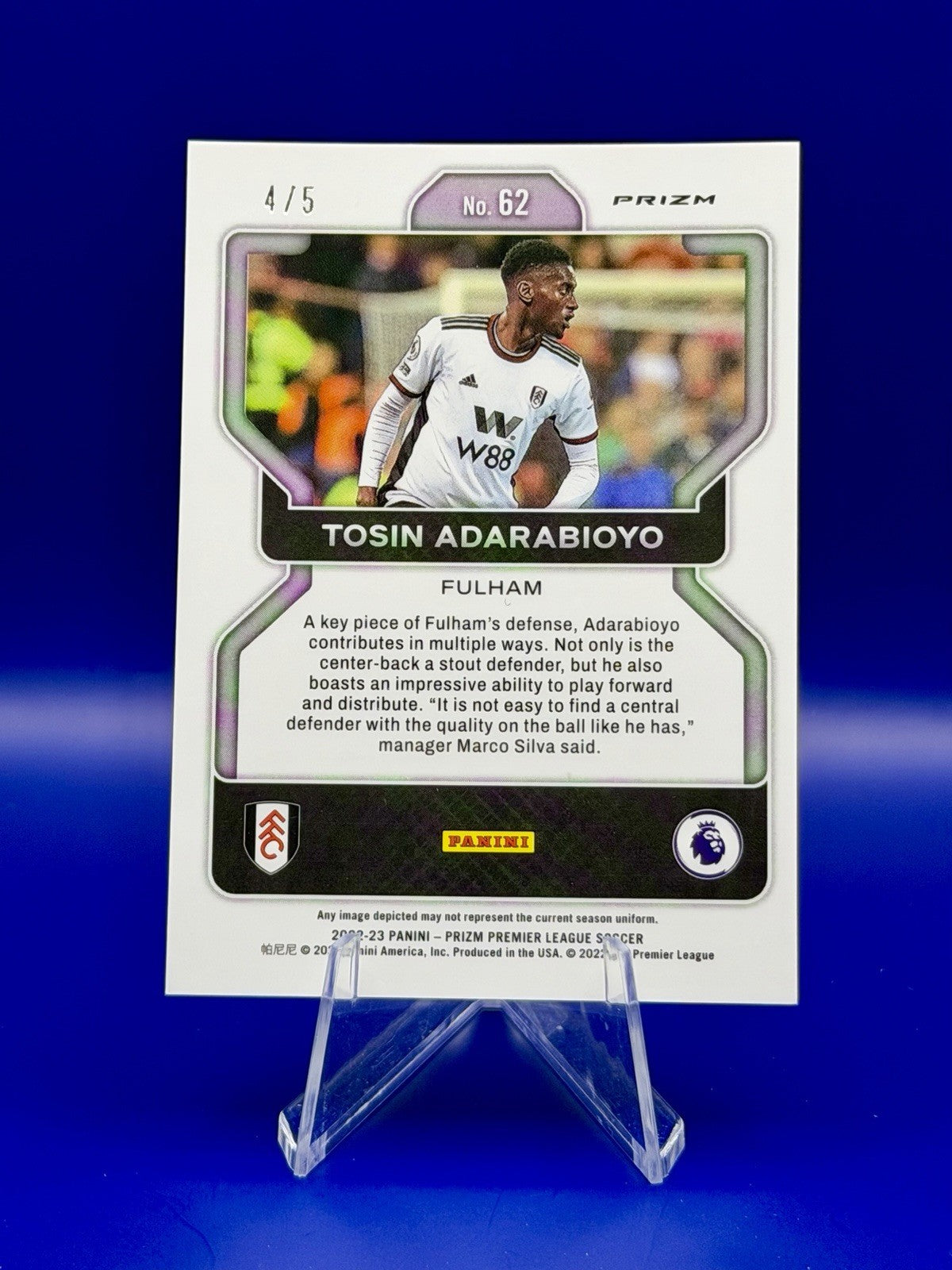 2022-23 Panini - Prizm Premier Leaugue Tosin Adarabioyo Green Refractor /5