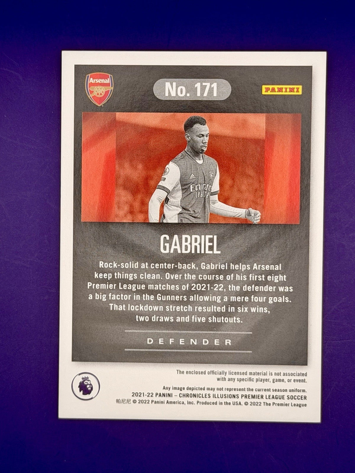2022-23 Panini Chronicles Gabriel Arsenal Patch /199