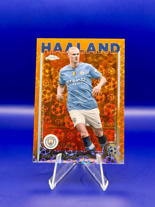 Topps Chrome 2022 Champions League Erling Haaland Soccer Card /25