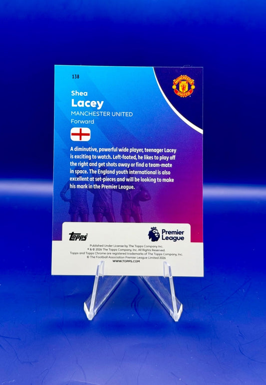 2025-26 Topps Chrome Shea Lacey Rookie Man Utd Gold Wave Refractor /275