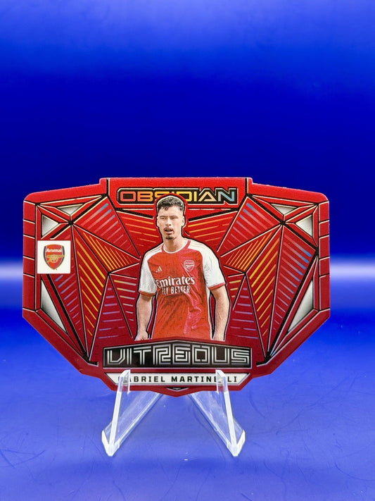 2023-24 Panini Obsidian Gabriel Martinelli Arsenal Vitreous Red Etch /10