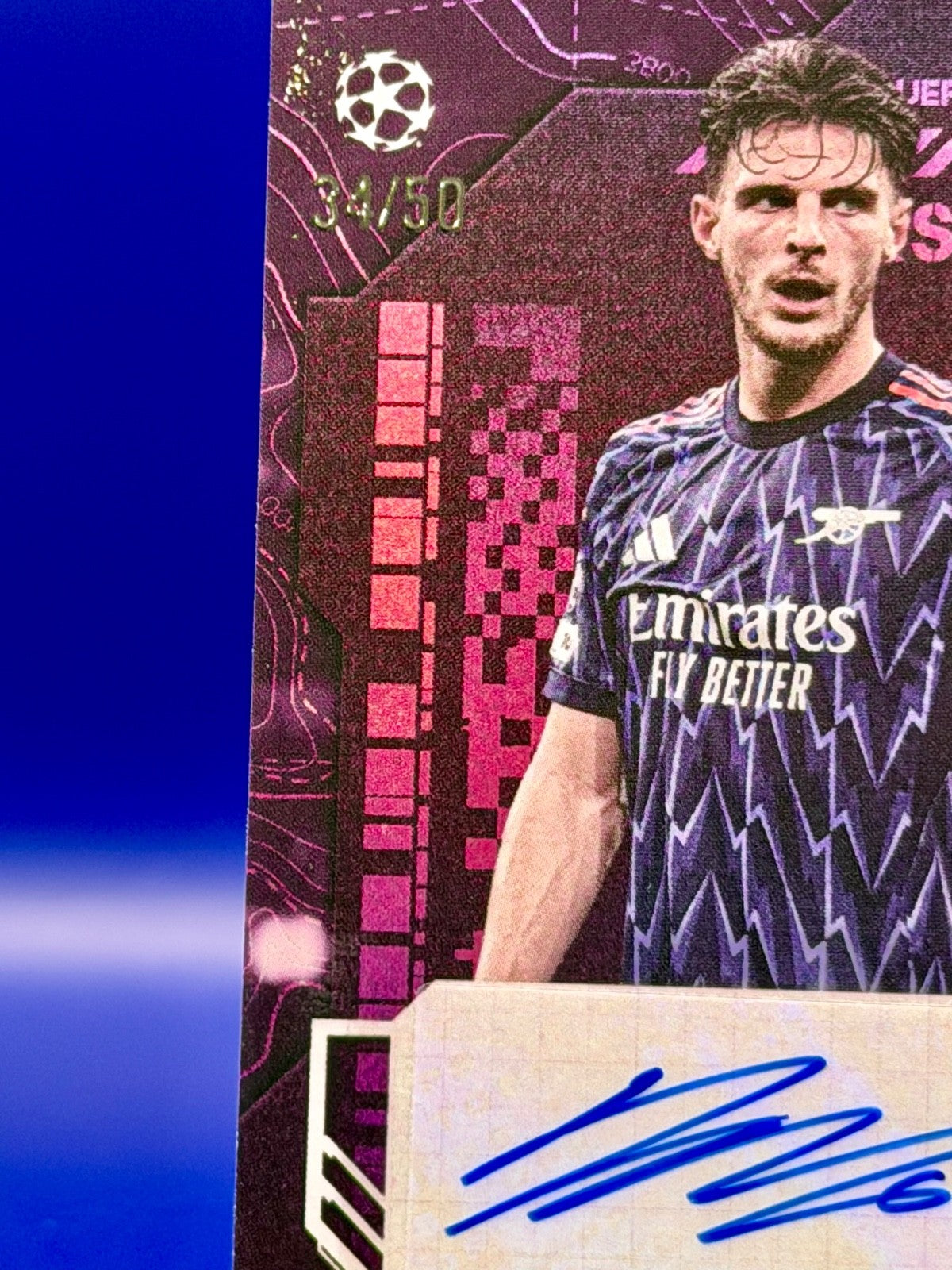 25/26 Topps UEFA Club Competitions Knockout – Arsenal Declan Rice AUTO /50