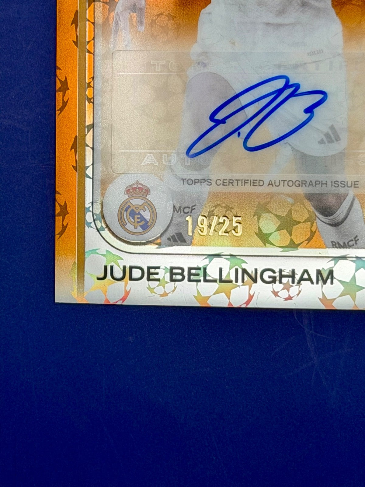 Topps Chrome 2024/25 UCC Jude Bellingham Orange Logo Refractor Auto /25
