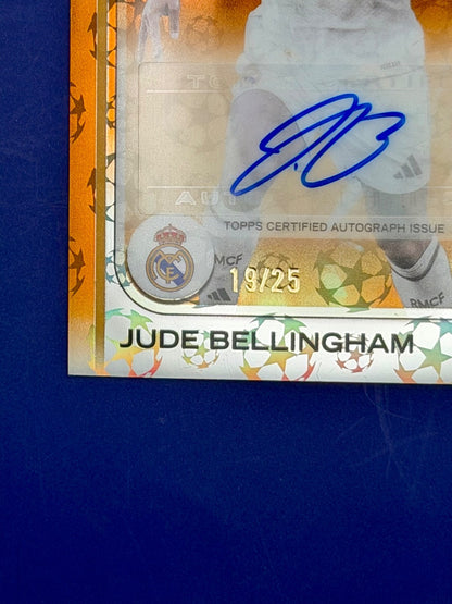 Topps Chrome 2024/25 UCC Jude Bellingham Orange Logo Refractor Auto /25