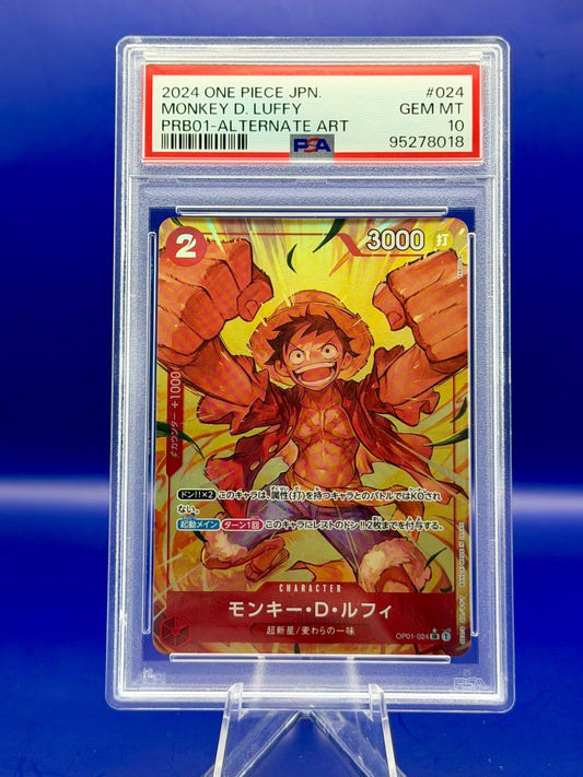 Monkey D. Luffy OP01-024 Japanese One Piece 2024 The Best PRB-01 PSA 10