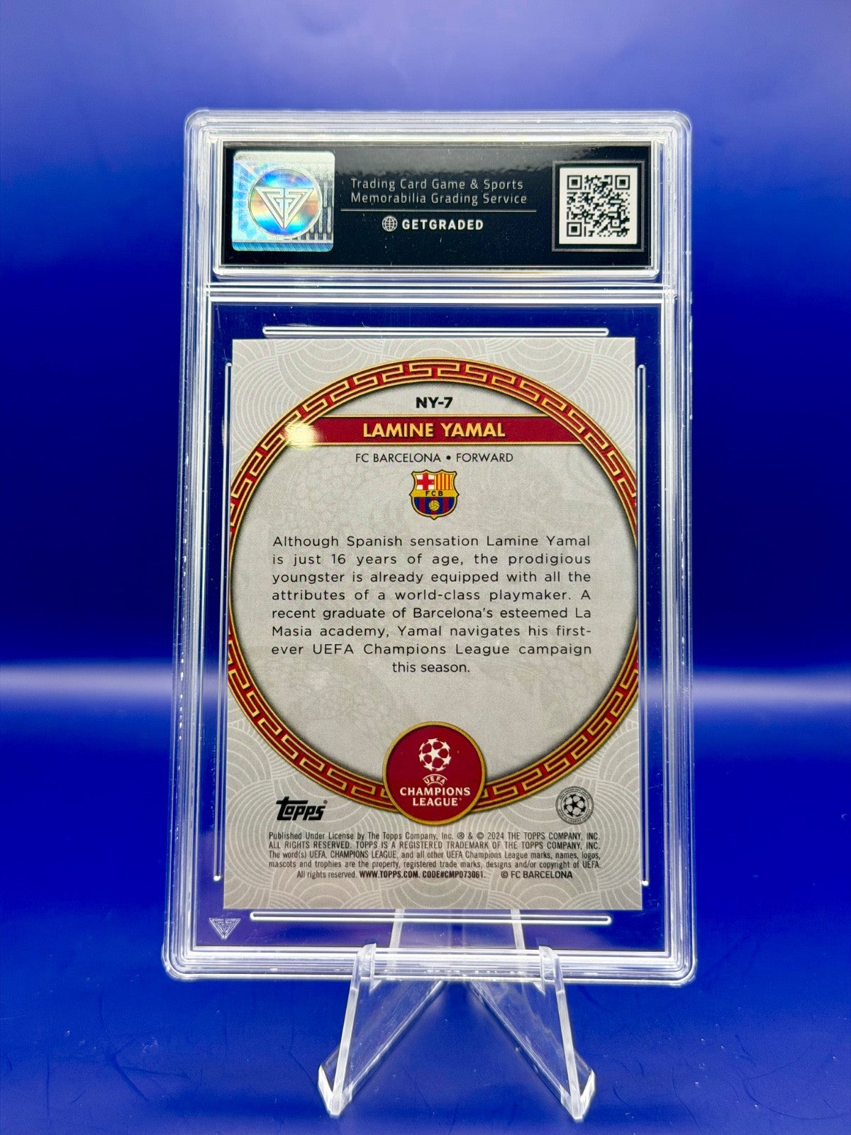 2023-24 Topps UCC Jade Edition - Lamine Yamal RC New Year Dragon GetGraded 9.5