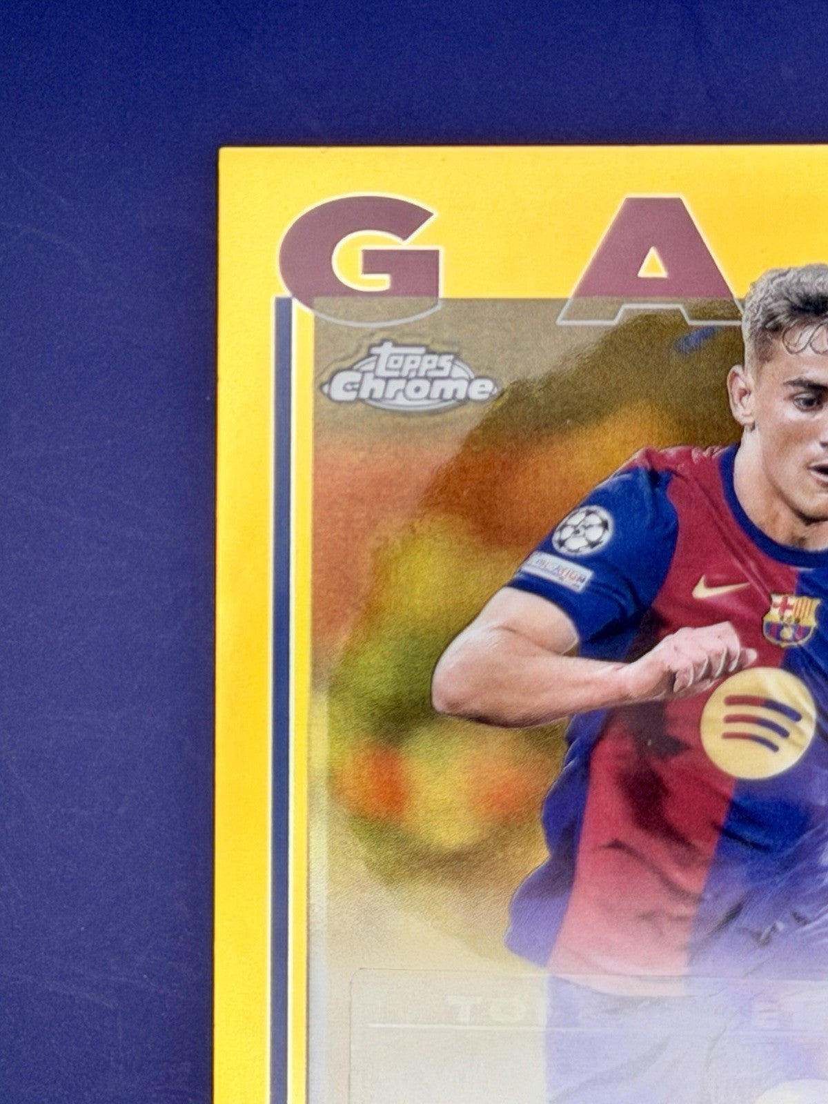 2024/25 Topps Chrome UCC Barcelona Gavi Gold Refractor Auto /50