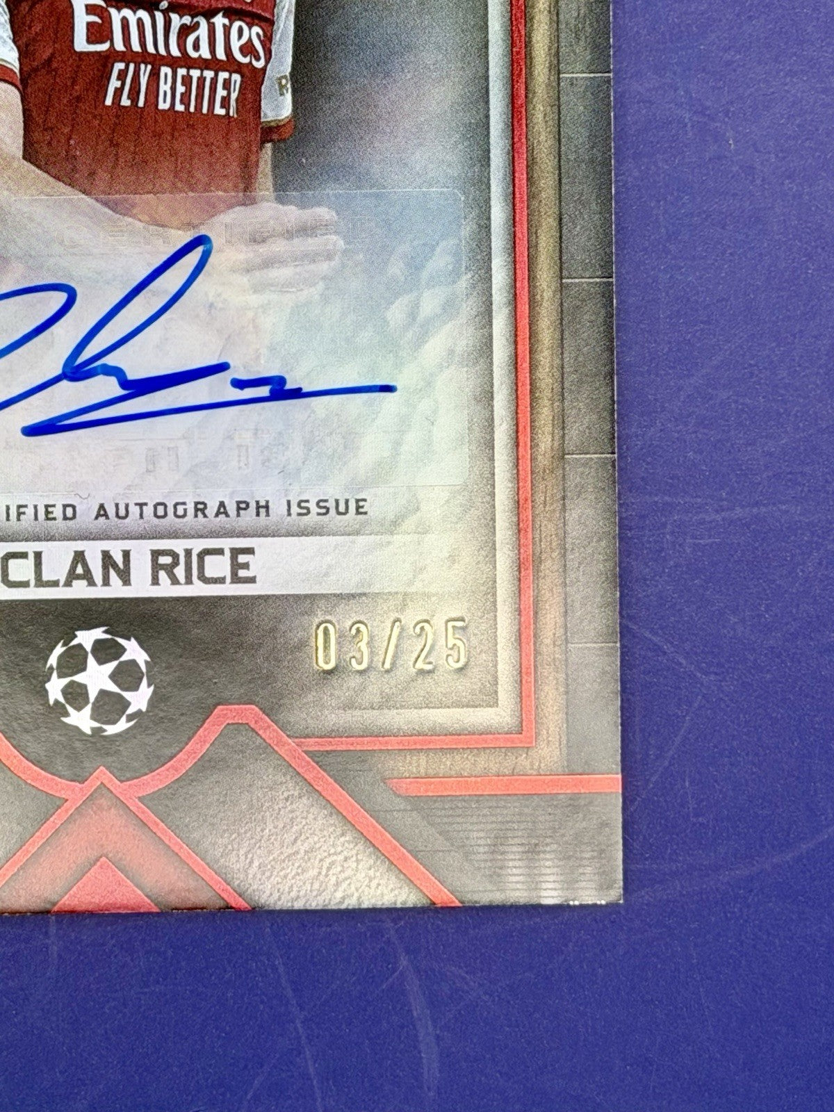 2023/24 Tops Museum Archival Arsenal England Declan Rice Auto /25