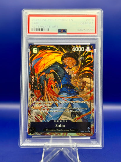 2025 One Piece Prb02 Sabo Psa 10 Alternate Art Alt English 014