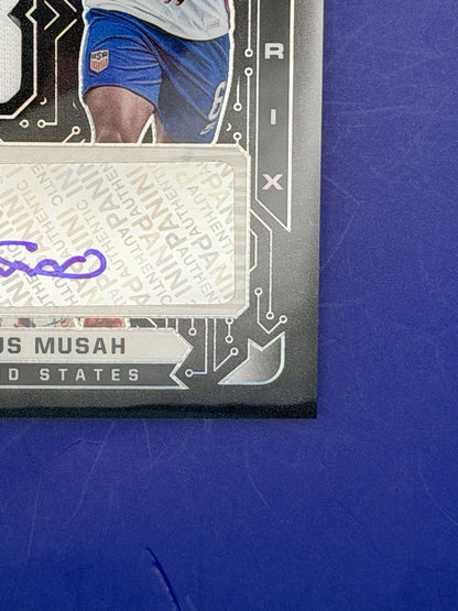 2021/22 Panini Obsidian Yunus Musah USA Patch Auto /149