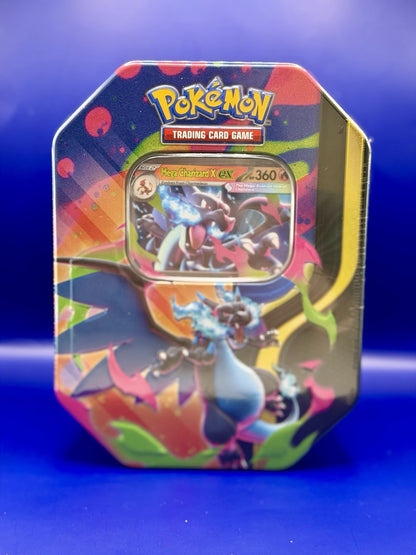 Pokémon TCG Mega Charizard X ex Tin – NEW & SEALED - Unopened mint 