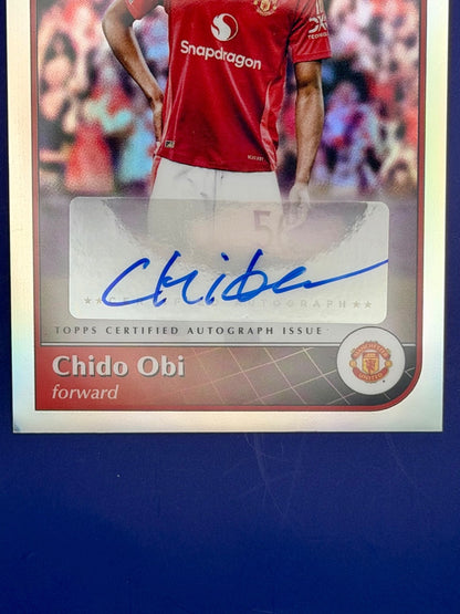 2025-25 Topps Merlin UCC Chido Obi Man Utd Rookie Auto
