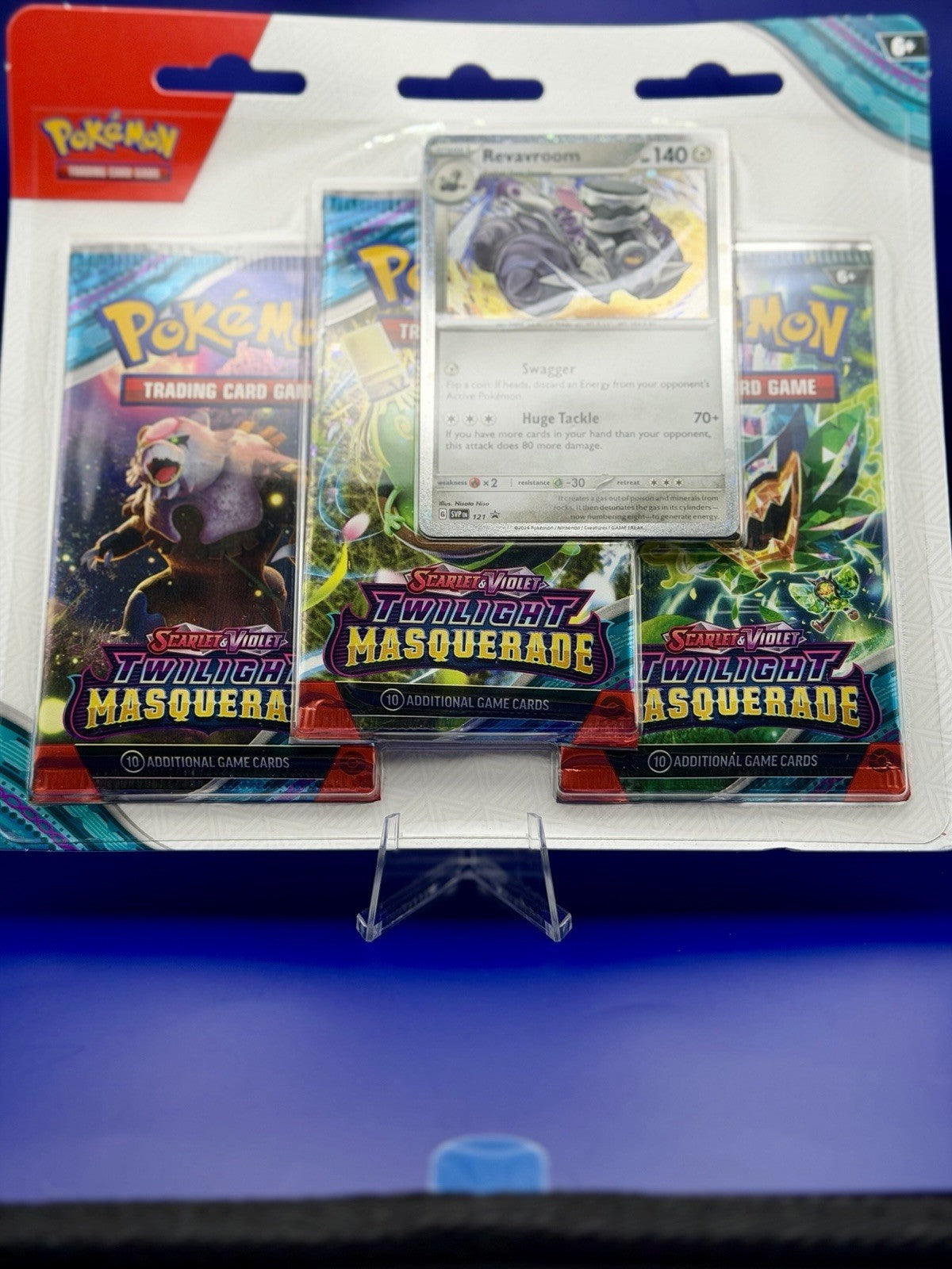 Pokémon Twilight Masquerade Triple 3 Pack Blister Revavroom Promo – New & Sealed