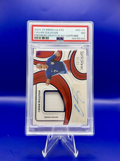 2024-25 Immaculate Cavan Sullivan Premium Swatch Auto Sapphire /25