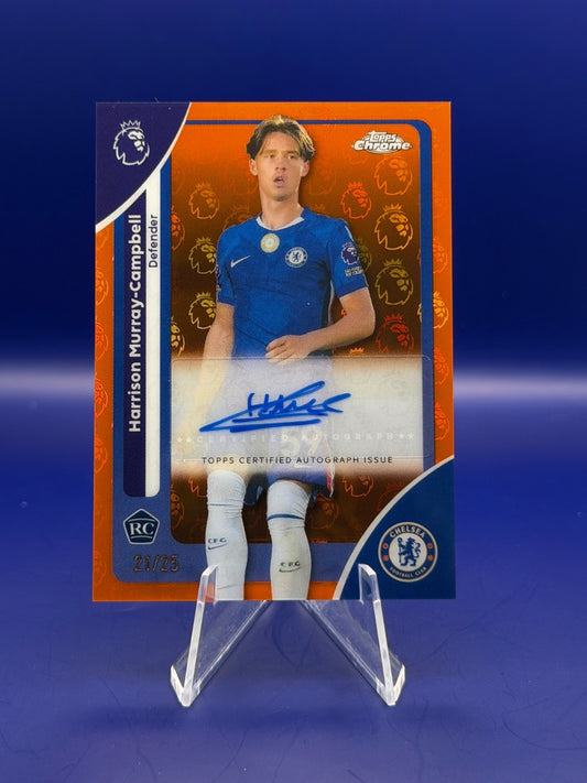 2025-26 Topps Chrome PL Harrison Murray-Campbell Rookie Orange Logofractor Auto